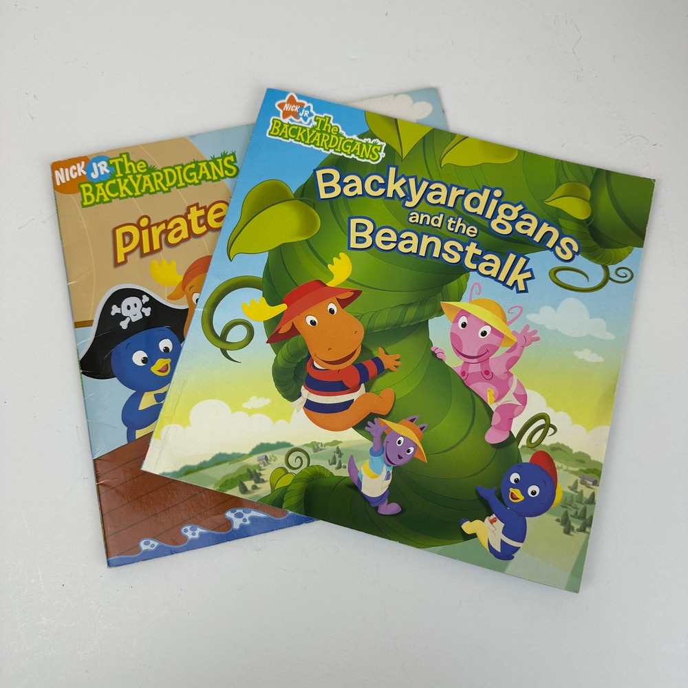 Nick Jr The Backyardigans Book Lot Pirate Treasure Beanstalk Scholastic Kids Y2K